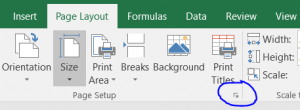 excel page layout