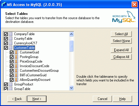 Click to view Access To MySQL 5.5.0.282 screenshot